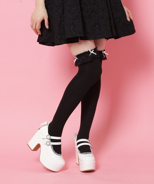 cs T&P（シーエスティーアンドピー）の「厚底バックリボンパンプス（パンプス・レディース・ワイン系3/アイボリー系1/ブラック系1・S/M/L/LL）」の11枚目の写真
