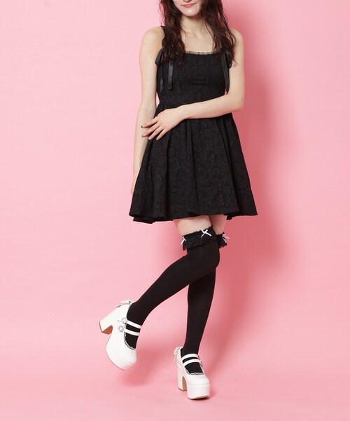 cs T&P（シーエスティーアンドピー）の「厚底バックリボンパンプス（パンプス・レディース・ワイン系3/アイボリー系1/ブラック系1・S/M/L/LL）」の12枚目の写真