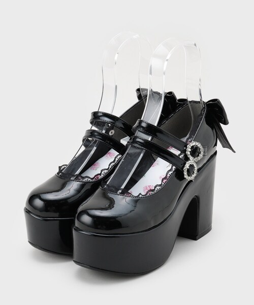 cs T&P（シーエスティーアンドピー）の「厚底バックリボンパンプス（パンプス・レディース・ワイン系3/アイボリー系1/ブラック系1・S/M/L/LL）」の13枚目の写真