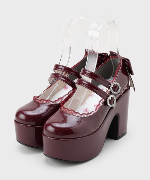 cs T&P（シーエスティーアンドピー）の「厚底バックリボンパンプス（パンプス・レディース・ワイン系3/アイボリー系1/ブラック系1・S/M/L/LL）」の14枚目の写真