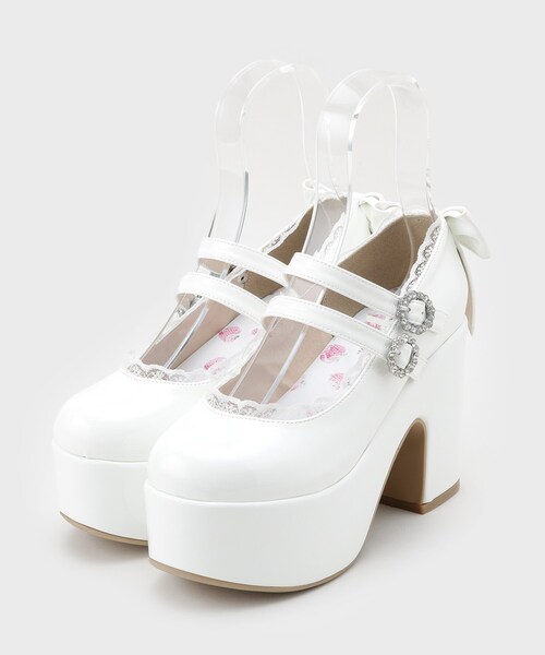 cs T&P（シーエスティーアンドピー）の「厚底バックリボンパンプス（パンプス・レディース・ワイン系3/アイボリー系1/ブラック系1・S/M/L/LL）」の15枚目の写真