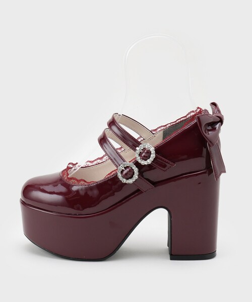 cs T&P（シーエスティーアンドピー）の「厚底バックリボンパンプス（パンプス・レディース・ワイン系3/アイボリー系1/ブラック系1・S/M/L/LL）」の17枚目の写真