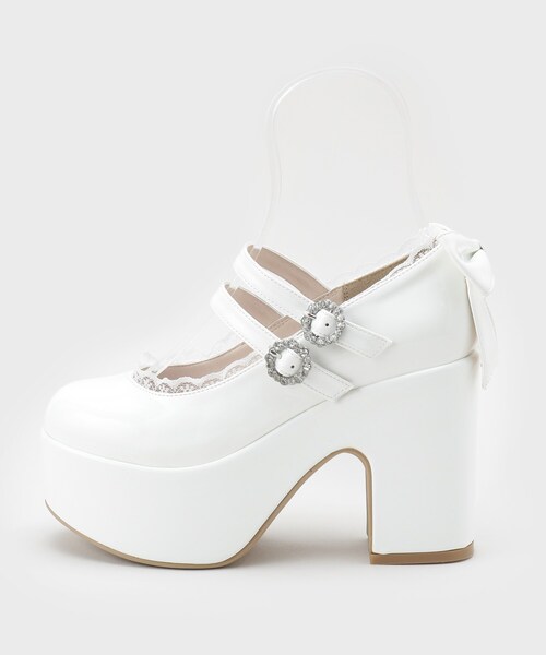 cs T&P（シーエスティーアンドピー）の「厚底バックリボンパンプス（パンプス・レディース・ワイン系3/アイボリー系1/ブラック系1・S/M/L/LL）」の18枚目の写真