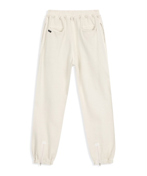 OPEN Yy（オープンワイワイ）の「【OPEN YY】CURVED ZIP SWEAT PANTS（スウェットパンツ・レディース・オフホワイト/ダークネイビー・M/S）」の15枚目の写真