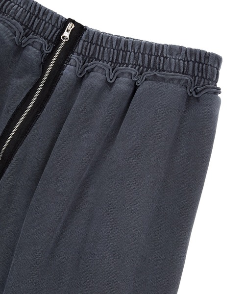 OPEN Yy（オープンワイワイ）の「【OPEN YY】CURVED ZIP SWEAT PANTS（スウェットパンツ・レディース・オフホワイト/ダークネイビー・M/S）」の10枚目の写真