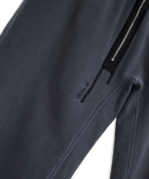 OPEN Yy（オープンワイワイ）の「【OPEN YY】CURVED ZIP SWEAT PANTS（スウェットパンツ・レディース・オフホワイト/ダークネイビー・M/S）」の9枚目の写真