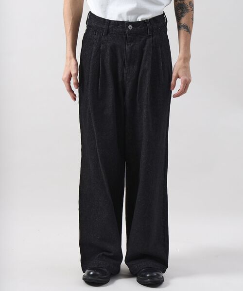 FFEIN(フェイン)の「【FFEIN(フェイン)】13oz ワイドストレートスラブデニムタックワイドパンツ /ボトムス ワイドシルエット【セットアップ対応】(その他パンツ・メンズ・その他1/ブラック/ネイビー/ベージュ・MEDIUM/SMALL/X-SMALL/LARGE)」の16枚目の写真