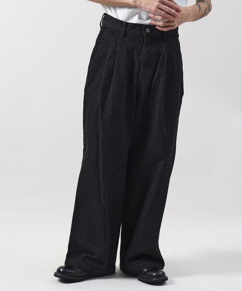 FFEIN(フェイン)の「【FFEIN(フェイン)】13oz ワイドストレートスラブデニムタックワイドパンツ /ボトムス ワイドシルエット【セットアップ対応】(その他パンツ・メンズ・その他1/ブラック/ネイビー/ベージュ・MEDIUM/SMALL/X-SMALL/LARGE)」の15枚目の写真