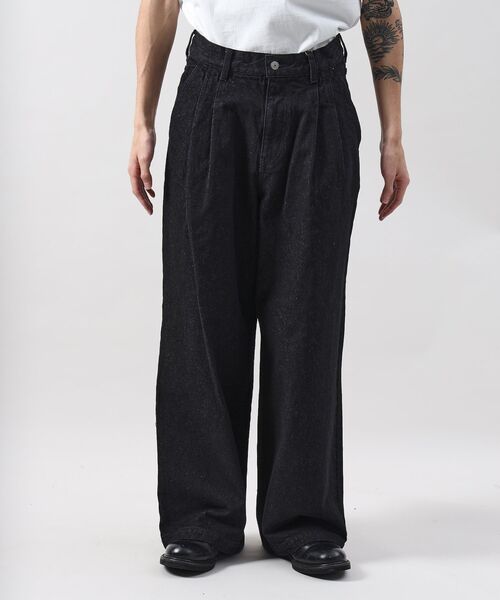 FFEIN(フェイン)の「【FFEIN(フェイン)】13oz ワイドストレートスラブデニムタックワイドパンツ /ボトムス ワイドシルエット【セットアップ対応】(その他パンツ・メンズ・その他1/ブラック/ネイビー/ベージュ・MEDIUM/SMALL/X-SMALL/LARGE)」の14枚目の写真
