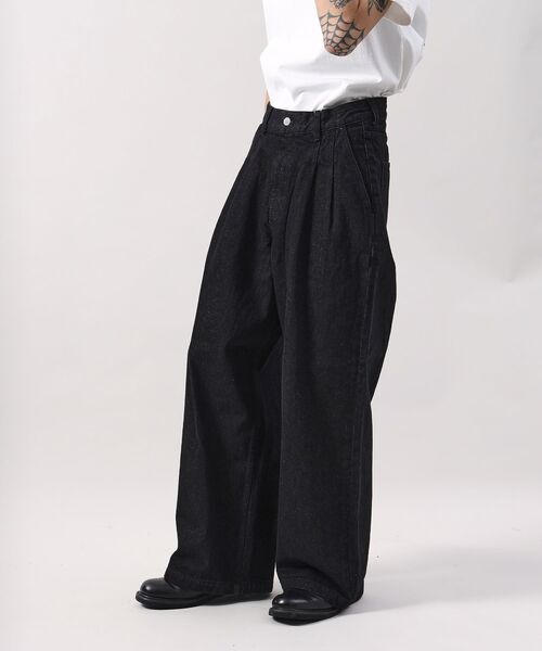 FFEIN(フェイン)の「【FFEIN(フェイン)】13oz ワイドストレートスラブデニムタックワイドパンツ /ボトムス ワイドシルエット【セットアップ対応】(その他パンツ・メンズ・その他1/ブラック/ネイビー/ベージュ・MEDIUM/SMALL/X-SMALL/LARGE)」の13枚目の写真