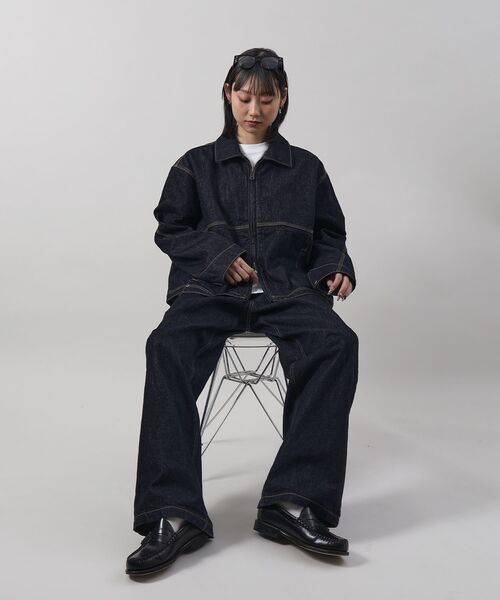 FFEIN（フェイン）の「【FFEIN（フェイン）】13oz ワイドストレートタックデニムパンツ / デニム パンツ ボトムス ワイドシルエット デニム スラブ 【セットアップ対応】（その他パンツ・メンズ・その他1/ブラック/ネイビー/ベージュ・MEDIUM/SMALL/X-SMALL/LARGE）」の17枚目の写真