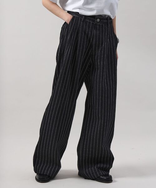 FFEIN（フェイン）の「【FFEIN（フェイン）】13oz ワイドストレートタックデニムパンツ / デニム パンツ ボトムス ワイドシルエット デニム スラブ 【セットアップ対応】（その他パンツ・メンズ・その他1/ブラック/ネイビー/ベージュ・MEDIUM/SMALL/X-SMALL/LARGE）」の11枚目の写真