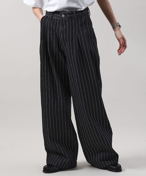 FFEIN（フェイン）の「【FFEIN（フェイン）】13oz ワイドストレートタックデニムパンツ / デニム パンツ ボトムス ワイドシルエット デニム スラブ 【セットアップ対応】（その他パンツ・メンズ・その他1/ブラック/ネイビー/ベージュ・MEDIUM/SMALL/X-SMALL/LARGE）」の12枚目の写真