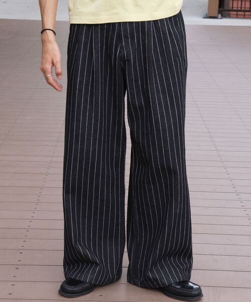 FFEIN(フェイン)の「【FFEIN(フェイン)】13oz ワイドストレートスラブデニムタックワイドパンツ /ボトムス ワイドシルエット【セットアップ対応】(その他パンツ・メンズ・その他1/ブラック/ネイビー/ベージュ・MEDIUM/SMALL/X-SMALL/LARGE)」の9枚目の写真