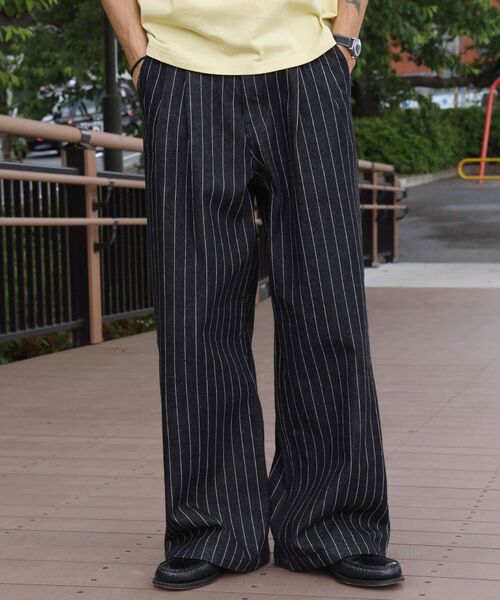 FFEIN(フェイン)の「【FFEIN(フェイン)】13oz ワイドストレートスラブデニムタックワイドパンツ /ボトムス ワイドシルエット【セットアップ対応】(その他パンツ・メンズ・その他1/ブラック/ネイビー/ベージュ・MEDIUM/SMALL/X-SMALL/LARGE)」の8枚目の写真