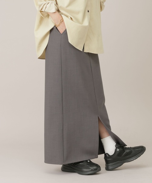 GLOBAL WORK（グローバルワーク）の「ナロースカート/650199（スカート・レディース・ライトベージュ/チャコールグレー・LARGE/MEDIUM）」の2枚目の写真