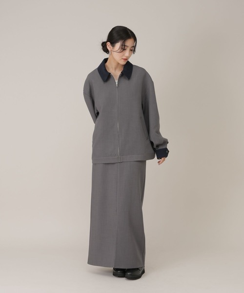 GLOBAL WORK（グローバルワーク）の「ナロースカート/650199（スカート・レディース・ライトベージュ/チャコールグレー・LARGE/MEDIUM）」の16枚目の写真