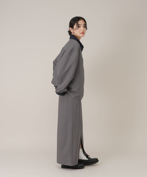 GLOBAL WORK（グローバルワーク）の「ナロースカート/650199（スカート・レディース・ライトベージュ/チャコールグレー・LARGE/MEDIUM）」の17枚目の写真