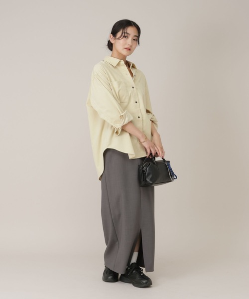 GLOBAL WORK（グローバルワーク）の「ナロースカート/650199（スカート・レディース・ライトベージュ/チャコールグレー・LARGE/MEDIUM）」の22枚目の写真