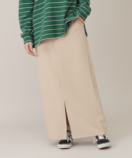 GLOBAL WORK（グローバルワーク）の「ナロースカート/650199（スカート・レディース・ライトベージュ/チャコールグレー・LARGE/MEDIUM）」の3枚目の写真