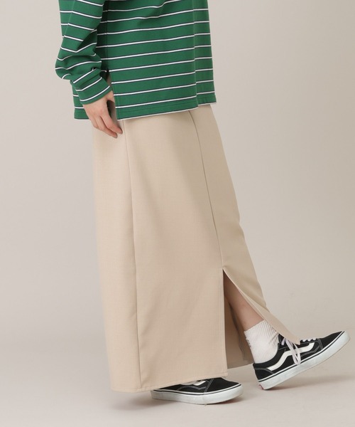 GLOBAL WORK（グローバルワーク）の「ナロースカート/650199（スカート・レディース・ライトベージュ/チャコールグレー・LARGE/MEDIUM）」の4枚目の写真