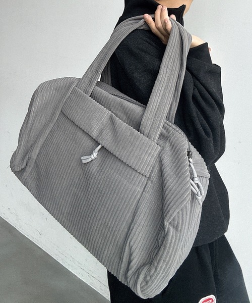 UNDERSTATEMENTs（アンダーステイトメント）の「【ユニセックス】2WAYコーデュロイボストンバッグ/ショルダーバッグ（ショルダーバッグ・メンズ・グレー/ブラック/ブラウン/グリーン・FREE）」の19枚目の写真
