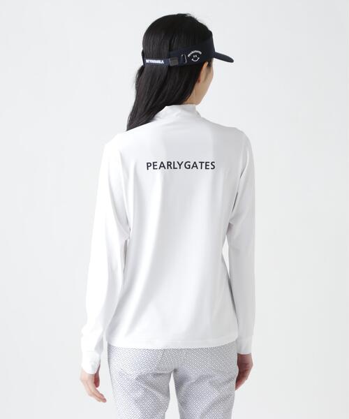 PEARLY GATES(パーリーゲイツ)の「【PEARLY GATES】ポリエステルベア天竺長袖ハイネックカットソー(Tシャツ/カットソー・レディース・ネイビー/ホワイト・SMALL/MEDIUM/LARGE)」の6枚目の写真