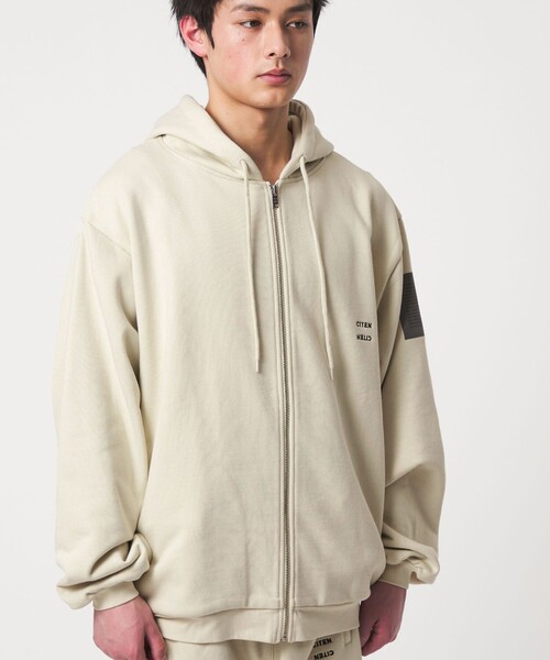 CITEN(シテン)の「<CITEN>フレンチミリタリースウェットパーカー(パーカー・メンズ・ライトグレー/ブラック・M/L)」の6枚目の写真