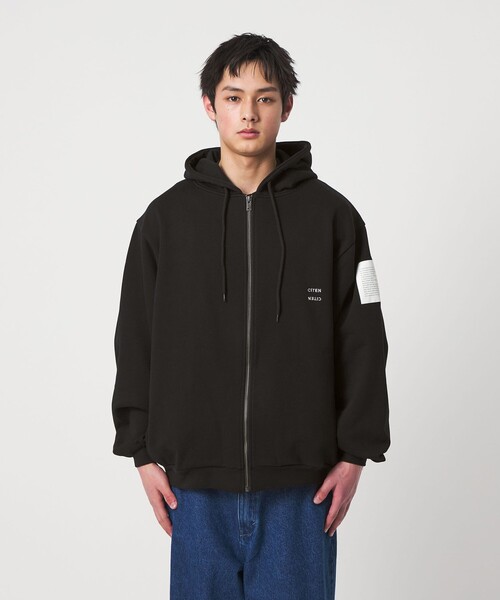 CITEN(シテン)の「<CITEN>フレンチミリタリースウェットパーカー(パーカー・メンズ・ライトグレー/ブラック・M/L)」の8枚目の写真