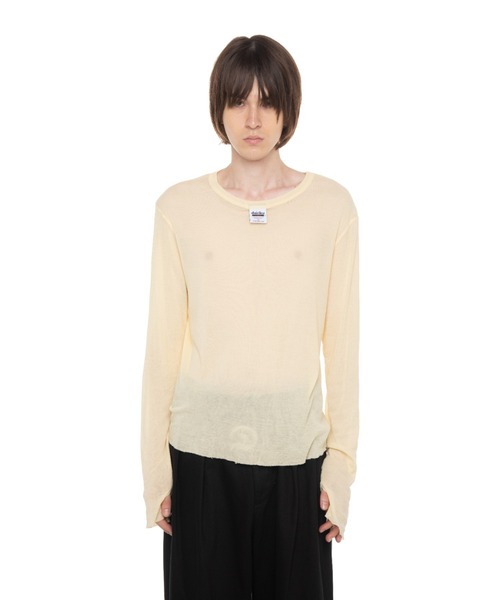 DAIRIKU(ダイリク)の「DaisySkelton Rib Tag Tee(Tシャツ/カットソー・メンズ・ホワイト/イエロー/グリーン系その他/ブラック・L)」の7枚目の写真