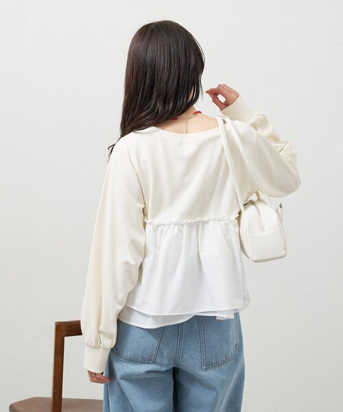 mystic(ミスティック)の「ビスチェドッキングスウェット(スウェット・レディース・チャコールグレー/グレー/アイボリー・FREE)」の10枚目の写真