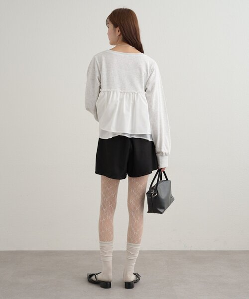 mystic(ミスティック)の「ビスチェドッキングスウェット(スウェット・レディース・チャコールグレー/グレー/アイボリー・FREE)」の20枚目の写真