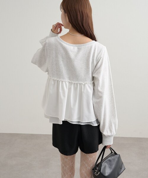 mystic(ミスティック)の「ビスチェドッキングスウェット(スウェット・レディース・チャコールグレー/グレー/アイボリー・FREE)」の21枚目の写真