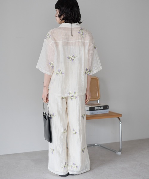 SOTT(ソット)の「花刺繍パンツ(その他パンツ・レディース・オフホワイト/ブラック・FREE)」の20枚目の写真