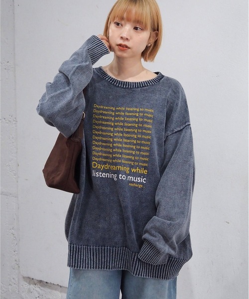 tiptop(ティップトップ)の「ストーンウォッシュロゴBIGプルオーバー(ニット/セーター・レディース・ネイビー/ブラック・FREE)」の15枚目の写真