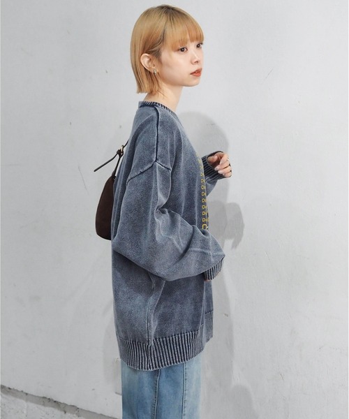 tiptop(ティップトップ)の「ストーンウォッシュロゴBIGプルオーバー(ニット/セーター・レディース・ネイビー/ブラック・FREE)」の16枚目の写真