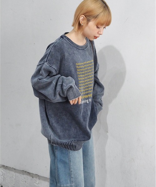 tiptop(ティップトップ)の「ストーンウォッシュロゴBIGプルオーバー(ニット/セーター・レディース・ネイビー/ブラック・FREE)」の17枚目の写真