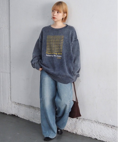 tiptop(ティップトップ)の「ストーンウォッシュロゴBIGプルオーバー(ニット/セーター・レディース・ネイビー/ブラック・FREE)」の18枚目の写真