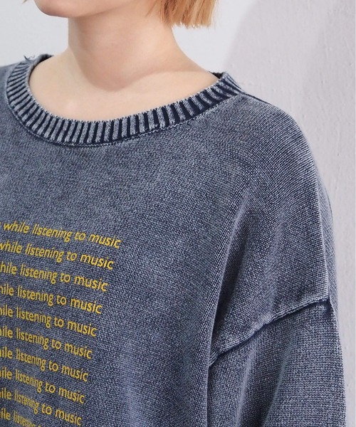 tiptop(ティップトップ)の「ストーンウォッシュロゴBIGプルオーバー(ニット/セーター・レディース・ネイビー/ブラック・FREE)」の22枚目の写真