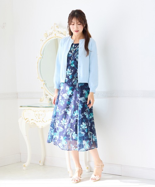 Rose Tiara(ローズティアラ)の「ファッションアイコンボタンニットカーディガン(カーディガン/ボレロ・レディース・ピンク/ネイビー/ライトブルー・38/42/46)」の22枚目の写真