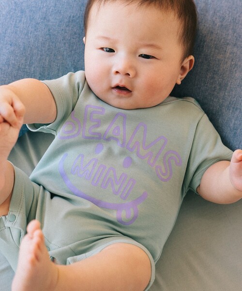 BEAMS mini（ビームスミニ）の「ベビー スマイル ロンパース 2026SS（70～80cm）（ロンパース・キッズ・ミント/イエロー系その他4/ピンク/ライトグレー・80/70）」の19枚目の写真