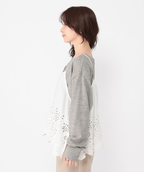 studio CLIP（スタディオクリップ）の「レースキャミソールセットプルオーバー（Tシャツ/カットソー・レディース・オフホワイト/グレー/ブラック・FREE）」の17枚目の写真