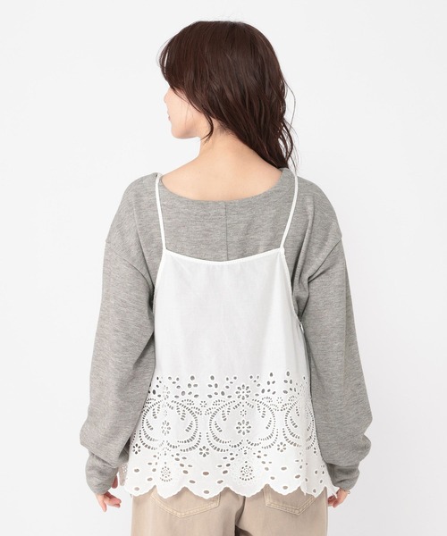 studio CLIP（スタディオクリップ）の「レースキャミソールセットプルオーバー（Tシャツ/カットソー・レディース・オフホワイト/グレー/ブラック・FREE）」の20枚目の写真