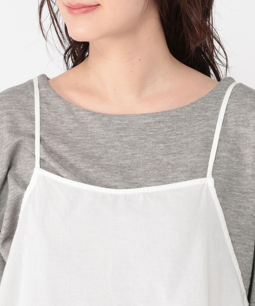 studio CLIP（スタディオクリップ）の「レースキャミソールセットプルオーバー（Tシャツ/カットソー・レディース・オフホワイト/グレー/ブラック・FREE）」の21枚目の写真