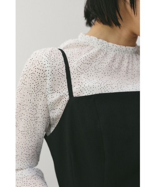 STYLEMIXER(スタイルミキサー)の「パネルキャミワンピース(ワンピース・レディース・ブラック/ライトベージュ・SMALL/MEDIUM)」の9枚目の写真