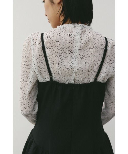 STYLEMIXER(スタイルミキサー)の「パネルキャミワンピース(ワンピース・レディース・ブラック/ライトベージュ・SMALL/MEDIUM)」の12枚目の写真