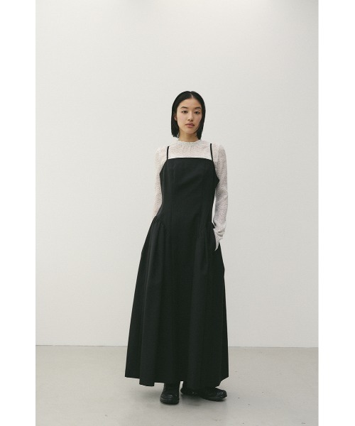 STYLEMIXER(スタイルミキサー)の「パネルキャミワンピース(ワンピース・レディース・ブラック/ライトベージュ・SMALL/MEDIUM)」の4枚目の写真