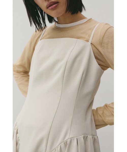 STYLEMIXER(スタイルミキサー)の「パネルキャミワンピース(ワンピース・レディース・ブラック/ライトベージュ・SMALL/MEDIUM)」の17枚目の写真