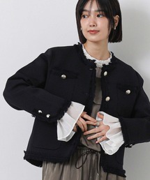 margaux | マルゴークルーネックニットジャケット(その他アウター)