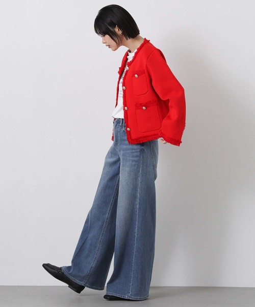 margaux（マルゴー）の「マルゴークルーネックニットジャケット（その他アウター・レディース・レッド/ネイビー・FREE）」の20枚目の写真